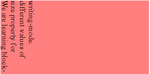 block-size length for vertical-lr writing mode